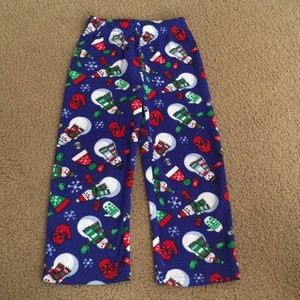 Snowman fleece pants